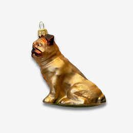 Brown Pug Ornament