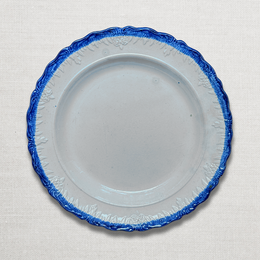 19th-century Blue Feather Edge Ironstone Plate (F)