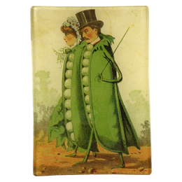Peas in a Pod made by handmade decoupage in a 4 inch by 6 inch mini tray