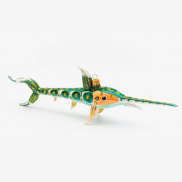 Freeblown Marlin Ornament