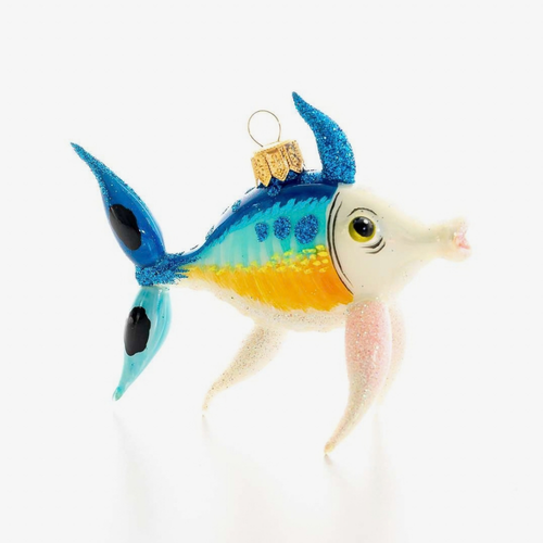 Blue & Orange Fish Ornament