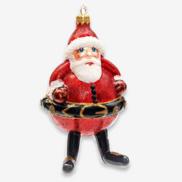Round Santa Ornament
