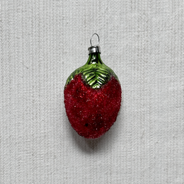 Nostalgic Frosted Strawberry Ornament
