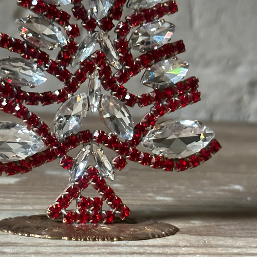 Nostalgic Jeweled Clear & Red Crystal Tree