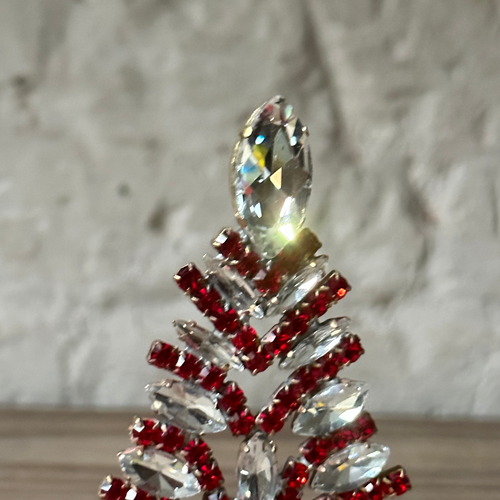Nostalgic Jeweled Clear & Red Crystal Tree