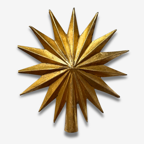 15 Point Star Tree Topper in Antique Gold