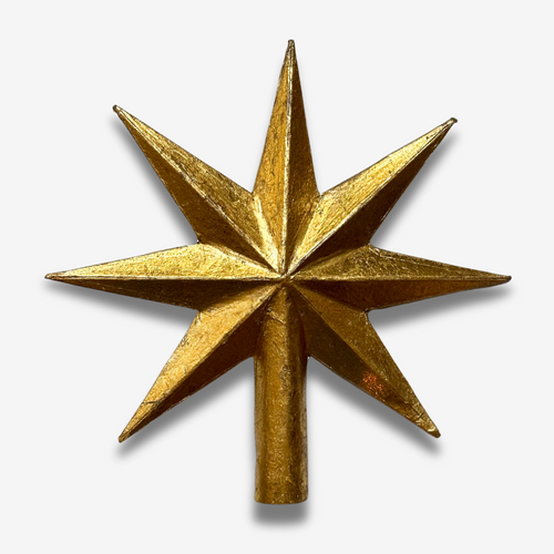 7 Point Antique Gold Star Tree Topper