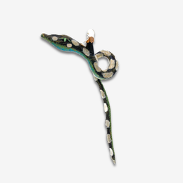 Black White Snake Ornament