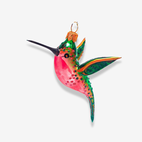 Red & Green Hummingbird Ornament