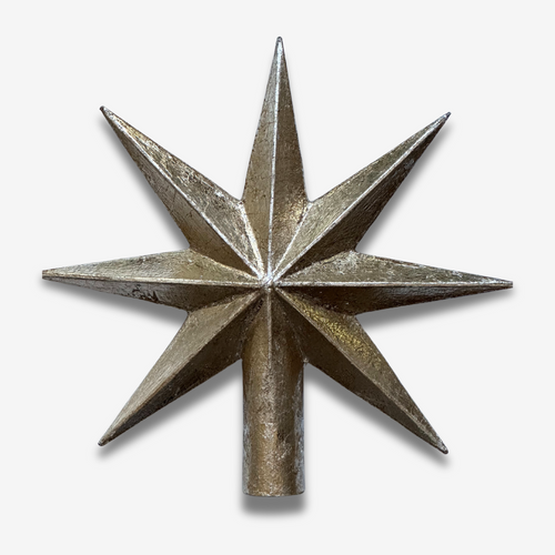 7 Point Antique Silver Tree Topper