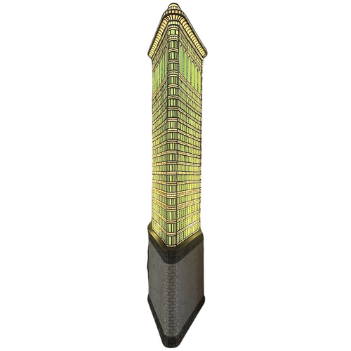 Glass Flatiron Building Light Sculpture by Adam Kurtzman