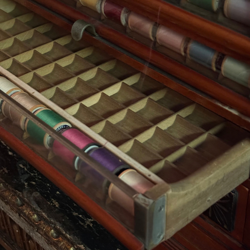 Early 20th-century Belding’s Silk Spool Thread Display Cabinet