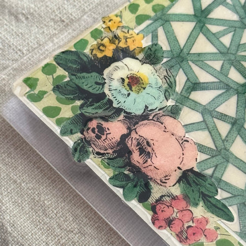 One of a Kind Collaged Rhino Table Mat (#611)