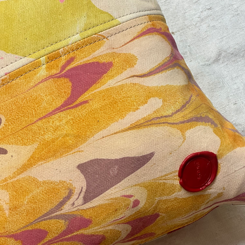 Hand Marbled One-of-a-Kind Pillow (SW10)
