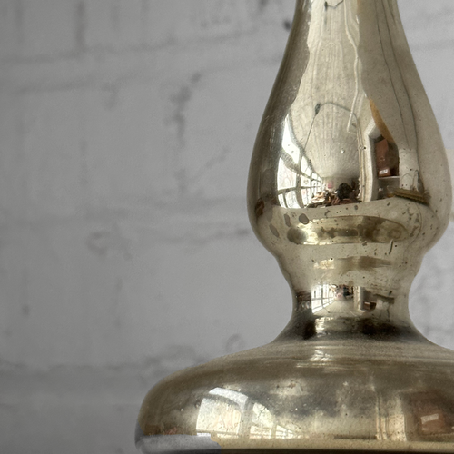 19th-century Mercury Glass Candle Holder (M-10)