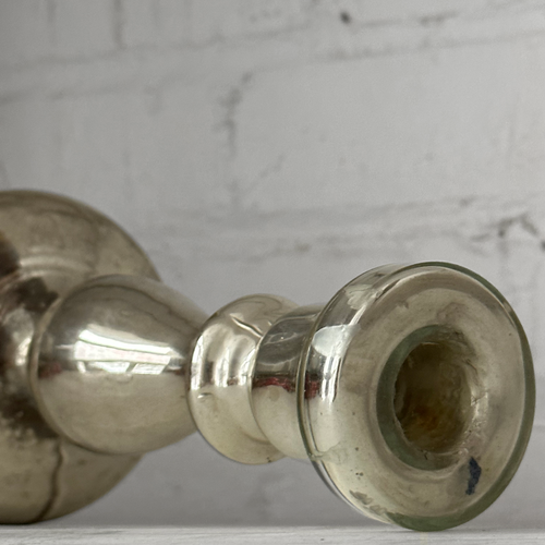 19th-century Mercury Glass Candle Holder (M-10)