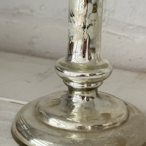 19th-century Mercury Glass Candle Holder (M-11)