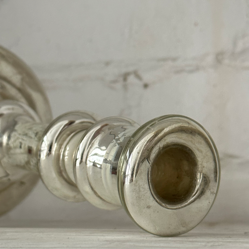19th-century Mercury Glass Candle Holder (M-11)