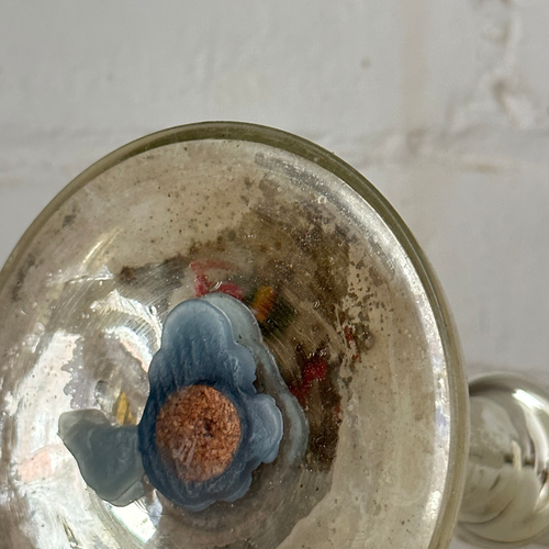 19th-century Mercury Glass Candle Holder (M-11)
