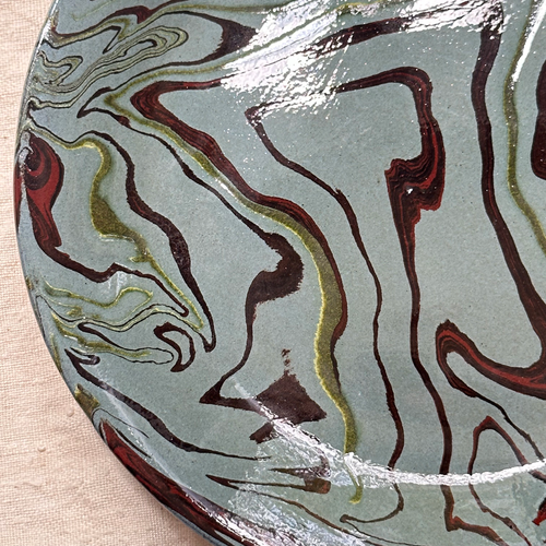 Marbled Dinner Plate Fontainebleau (FB #711)