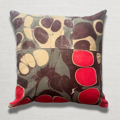 Hand Marbled One-of-a-Kind Pillow (SW728)