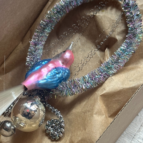 Nostalgic Silver Victorian Bird Ornament