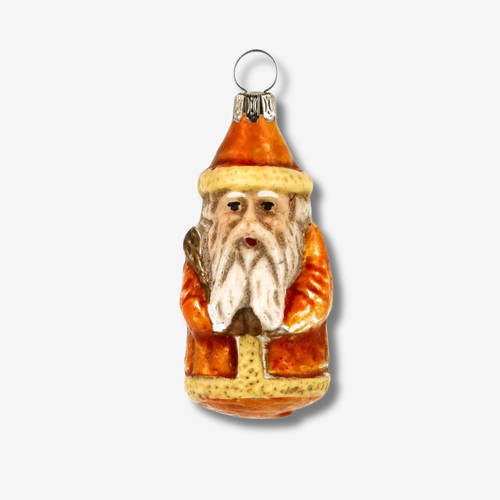 Mini Santa Claus with Orange Coat Ornament