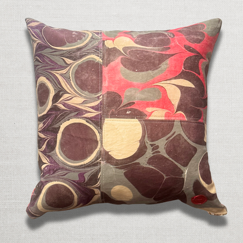 Hand Marbled One-of-a-Kind Pillow (SW728)