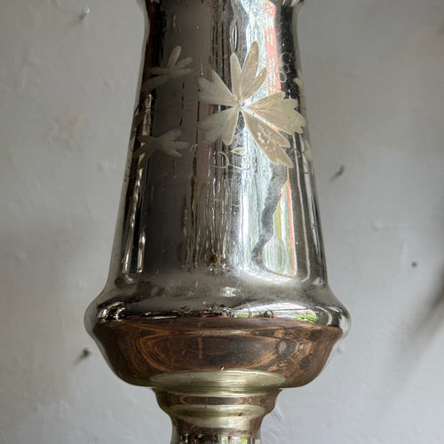 19th-century Mercury Glass Candle Holder (#10-12)
