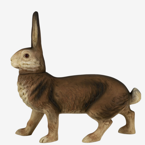 Large Walking Brown Easter Hare Container