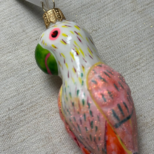 Pink Parrot Ornament