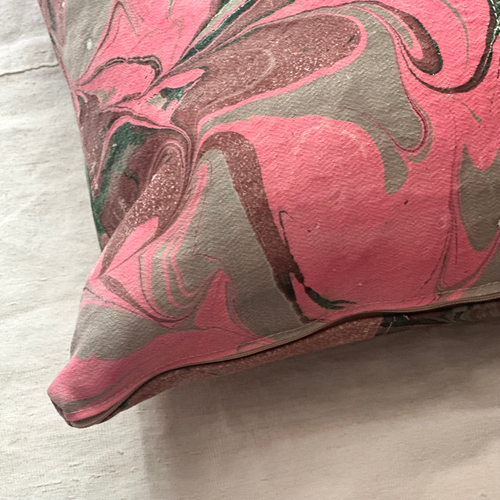 Hand Marbled One-of-a-Kind Pillow (SW729)