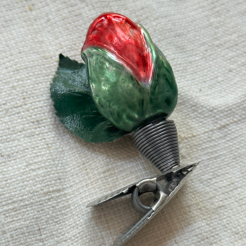 Nostalgic Clip-on Rose Bud Ornament
