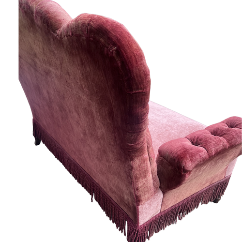 Late 19th-century Tufted Velvet Sofa