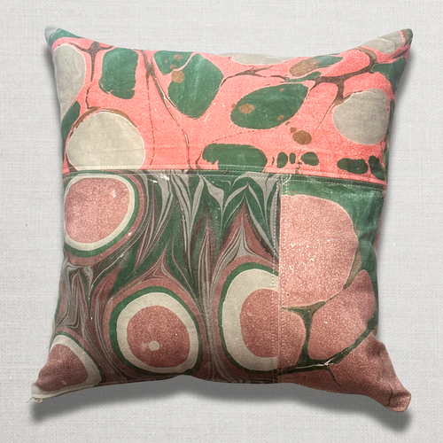 Hand Marbled One-of-a-Kind Pillow (SW729)