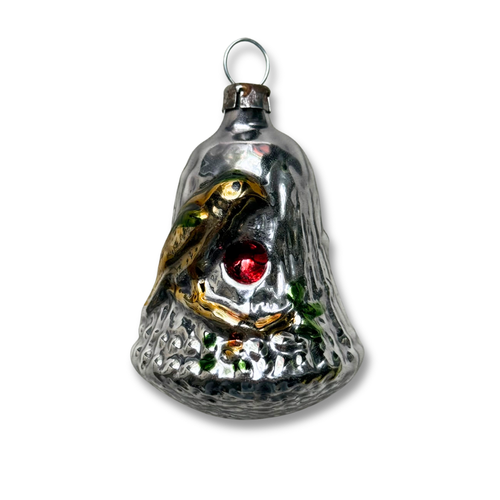 Nostalgic Bird on Bell Ornament