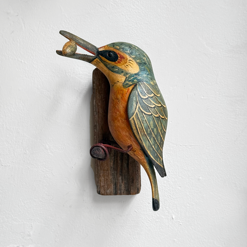 Black Forest Carved Bird with Fish (#12-13)