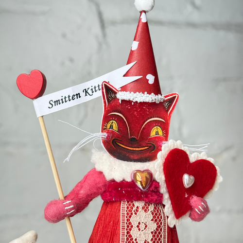 Spun Cotton Pink Valentine's Day Smitten Kitten #14