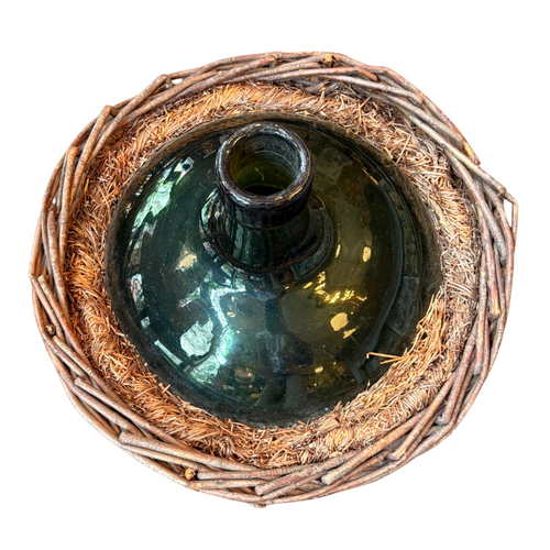 Early 20th-century European Blown Glass Cased Demijohn
