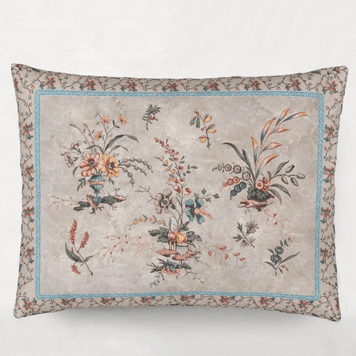 Vintage Floral Linen Cushion