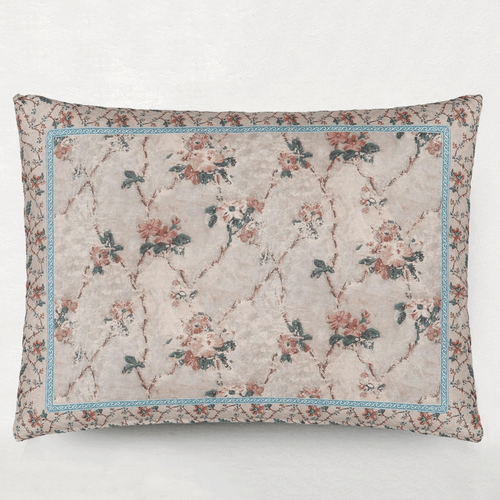 Vintage Floral Linen Cushion