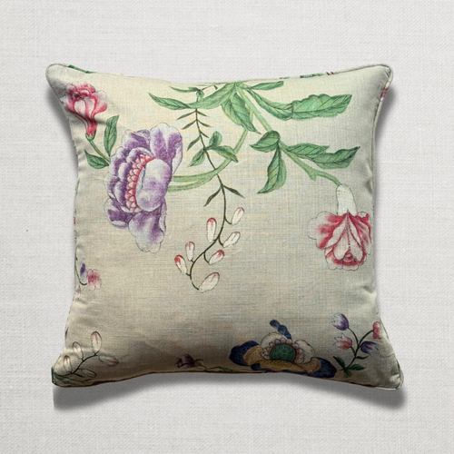 Custom John Derian for Pierre Frey "Le Paravent Chinois" Pillow in "Chantilly Cream" (#17)