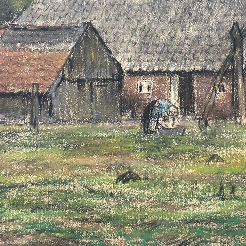 Evert Rabbers Early 20th-century Landscape Drawing (ER2413)