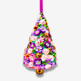 Floral Fetish Tree Polish Glass Ornament