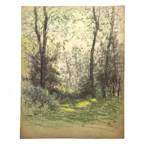 Evert Rabbers Early 20th-century Landscape Drawing (ER2414)