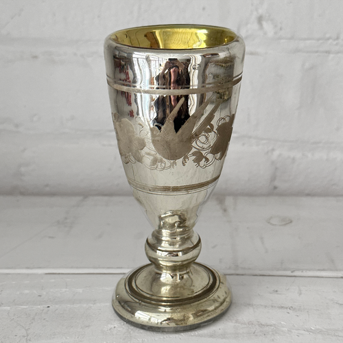 19th-century Mercury Glass Footed Vase (M-16)