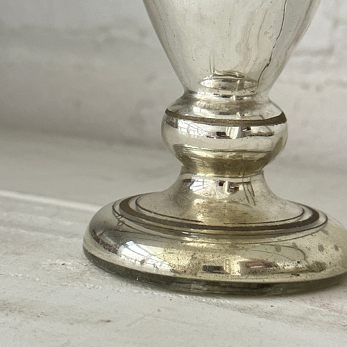 19th-century Mercury Glass Footed Vase (M-16)