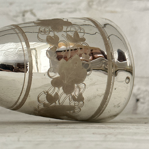 19th-century Mercury Glass Footed Vase (M-16)