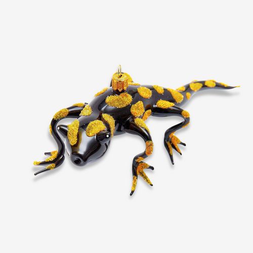 Yellow & Black Salamander Ornament