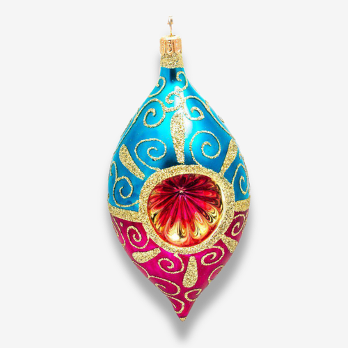 Pink & Turquoise Reflector Ornament